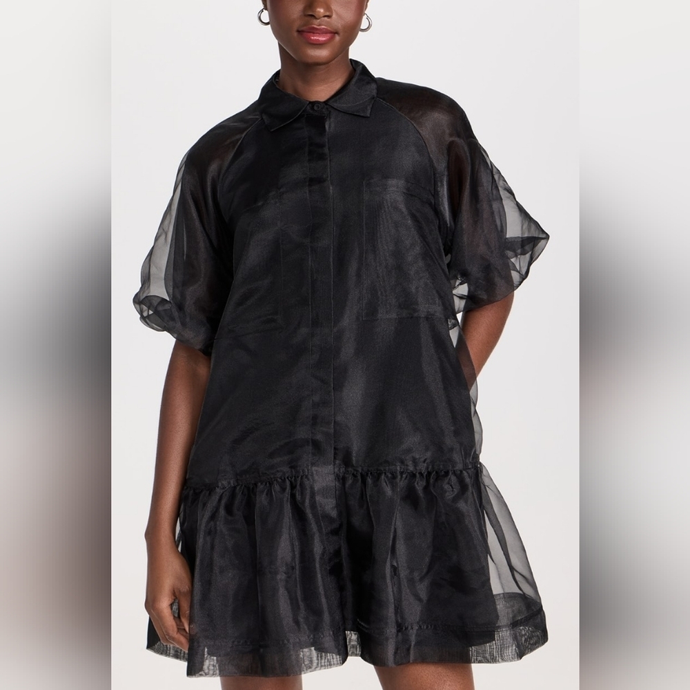 Simkhai Crissy Women's Organza Black Dress Size XS